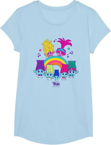 Vista 12 de Camiseta DreamWorks Trolls Band Together BroZone Poppy Viva Rainbow Negro