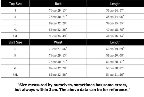 Vista 7 de 2 Piece School Girl Outfit Costume For Women Rave Outfit One-Shoulder Vest Top Plaid Skirts For Women