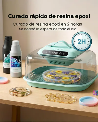 Vista 2 de Máquina de curado de resina Resiners G3 con luz UV, curado rápido de 2H/1Min, alfombrilla de silicona incluida, base reversible resistente a