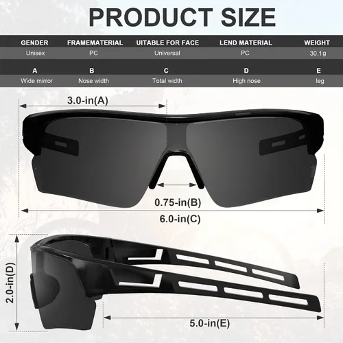 Vista 2 de Gafas de seguridad tintadas para hombres y mujeres, gafas de seguridad resistentes a los impactos, protección ocular ANSI Z87.1+ UV400, antiarañazos