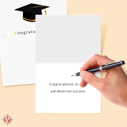 Vista 5 de Tarjetas de felicitación y sobres de graduación – Graduados de clase 2026, agradecimiento, felicitaciones de celebración, saludos plegables