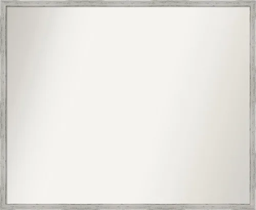 Vista 262 de Amanti Art Espejo de baño blanco para sobre el fregadero, 22 x 45 pulgadas, espejo de tocador rectangular blanco Lucie, marco de madera moderno