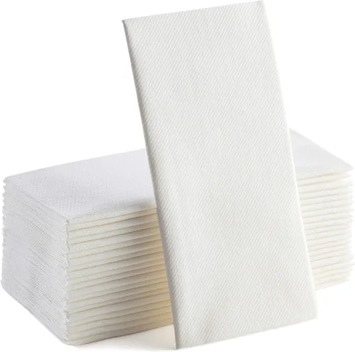 Vista 25 de Servilletas de papel azul bebé, tela desechable de lino como servilletas de cena, toallas de mano, suaves, absorbentes, servilletas de mano de papel