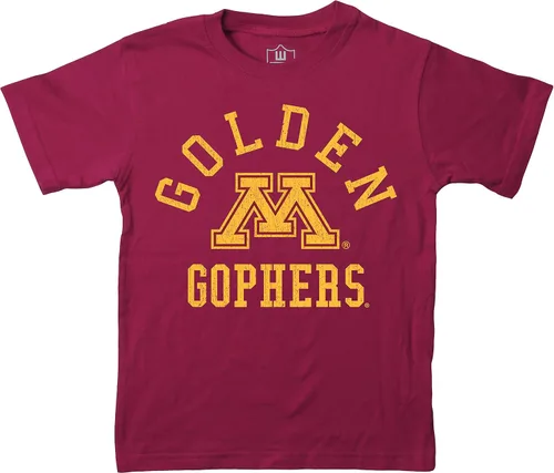Vista 36 de Wes and Willy Camiseta de algodón orgánico de manga corta para niños de la NCAA