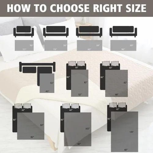 Vista 7 de Ameritex Funda impermeable para cama de mascotas, manta antideslizante para cama de perro, para sofá y muebles, impermeable, nuevo diseño