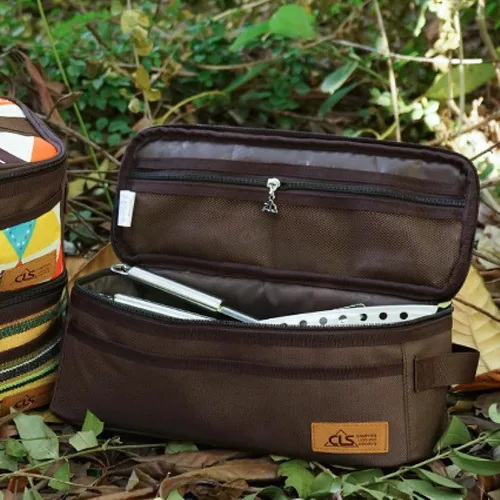 Vista 7 de Azarxis Camping Travel Cooking Utensils Organizer Bag Cookware Storage Bag Portable Small Stuff Case for Storing Flatware Cutlery Digital