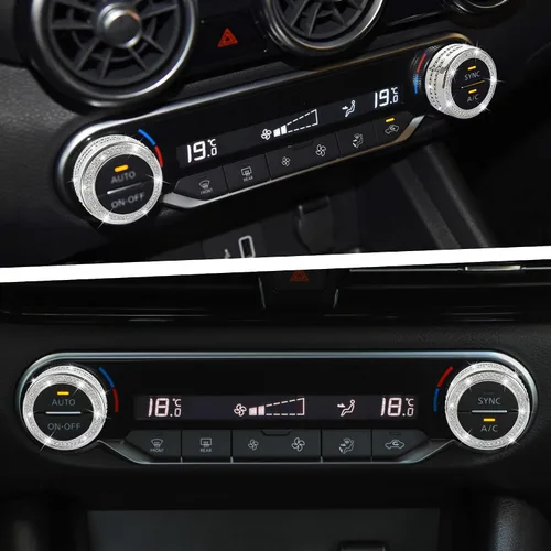 Vista 3 de TOMALL Bling - Cubierta de botón de aire acondicionado compatible con Nissan Sentra 2020-2025, cubierta de consola central de aire acondicionado