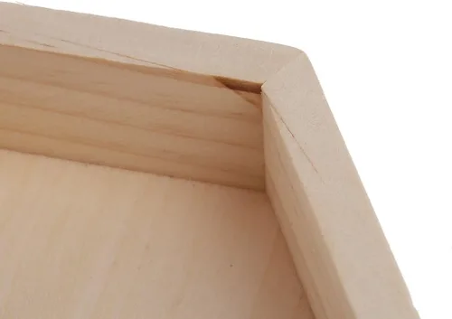 Vista 2 de Youngy - Bandeja de almacenamiento hexagonal para collar de madera, tamaño S