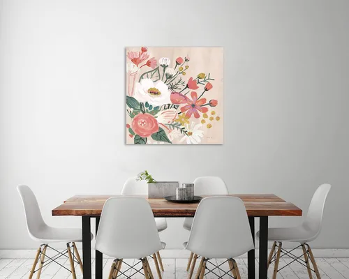 Vista 3 de Jaxson Rea "Vintage Floral II Modern Gallery Wrapped Canvas by Farida Zaman, 12" x 12