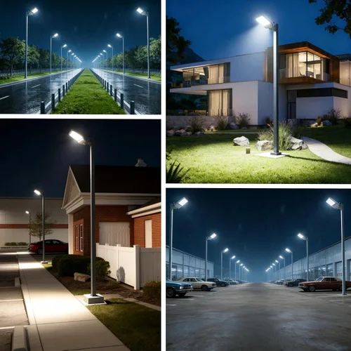 Vista 7 de HiBay MAX. Iluminación de estacionamiento de 240 W, luz de inundación LED del atardecer al amanecer al aire libre, 5000K 38400LM (160LM/W), luces