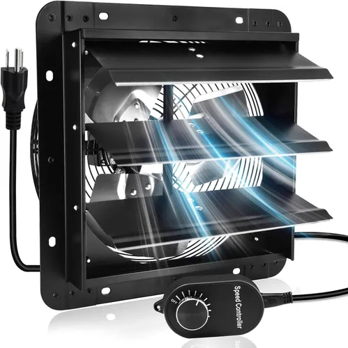Vista 10 de Criditpid Ventilador Extractor de Pared con Persiana de 7 Pulgadas, Ventilador Extractor de Cocina con Interruptor de Encendido/Apagado para Ático