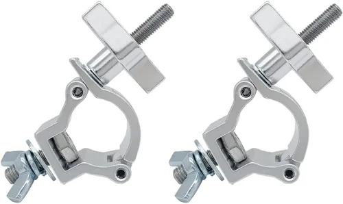 Vista 14 de Abrazadera de iluminación resistente, abrazaderas de armadura de aluminio, 110 libras para tubo F24 de 1.260-1.378 in, abrazaderas de luz de DJ