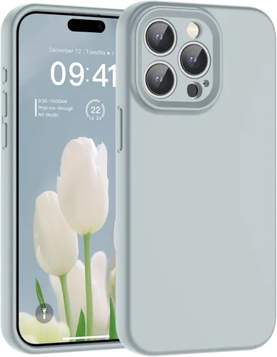 Vista 20 de SUPFINE - Funda diseñada para iPhone 12, silicona líquida premium con [forro de microfibra suave antiarañazos][protección de cámara mejorada], funda