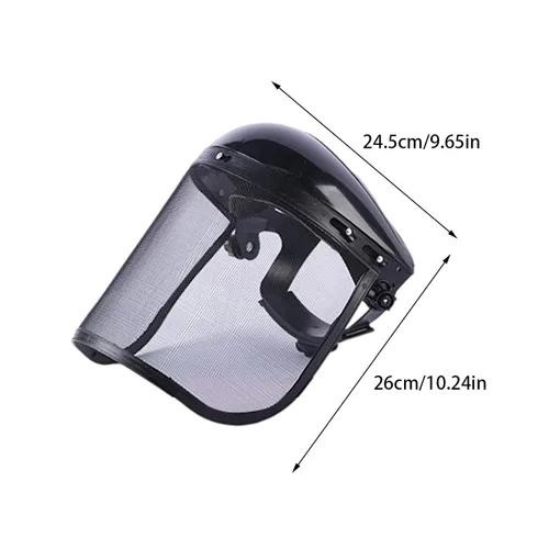 Vista 6 de Protector facial resistente a los impactos con diadema ajustable, protector transparente para trabajos metálicos y construcción, protector facial