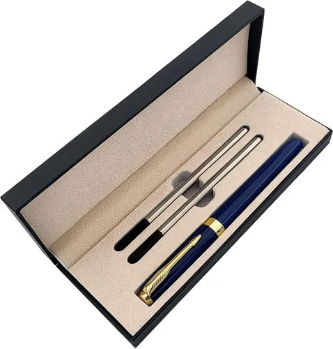 Vista 7 de NP Acoud - Bolígrafo de metal para oficina, bolígrafo de regalo de negocios con 2 recambios, caja de regalo de alta gama, bolígrafo de negocios