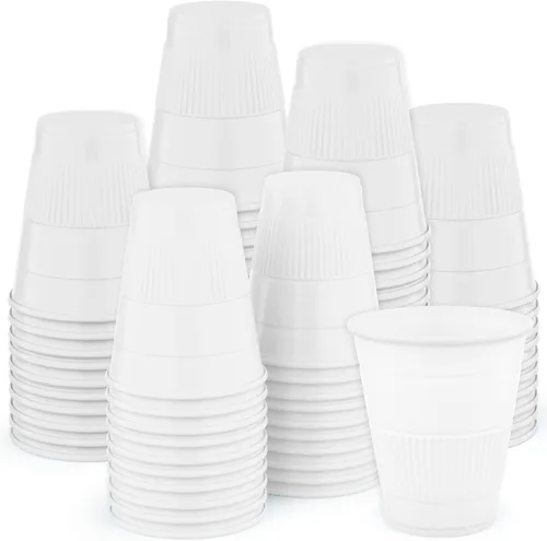 Vista 18 de Vasos desechables Paquete de 500 Vasos de baño de plástico azules de 5 onzas, perfectos para medicina, agua, enjuague, enjuague bucal, fiestas