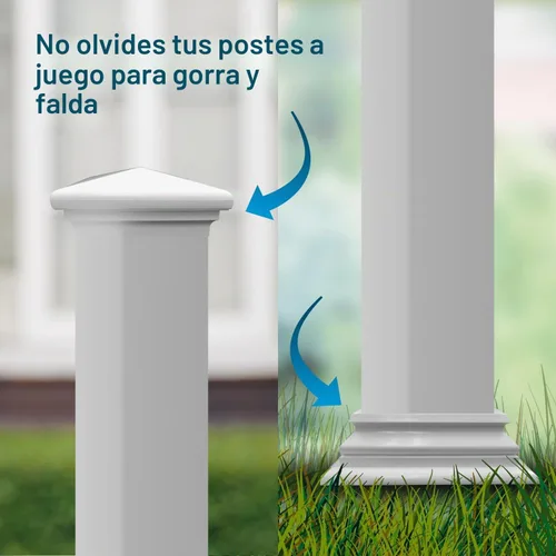 Vista 8 de Weatherables Funda de poste de 4 x 4 – Funda de vinilo resistente a la intemperie para exteriores para una durabilidad duradera y fácil instalación