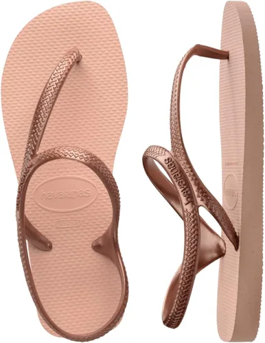 Vista 5 de Havaianas Sandalias de tacón de cuña para mujer, Ballet RoseRubor Dorado