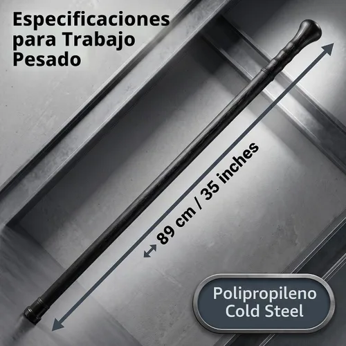 Vista 3 de Bastón de senderismo para montaña, negro, para hombres y mujeres, 89 cm