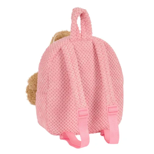 Vista 4 de Mochila Infantil Safta Oso de Peluche Rosa 23 x 27 x 7,5 cm