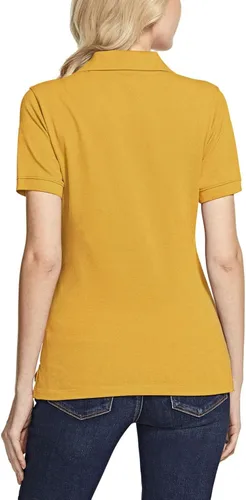 Vista 5 de TSLA Camisa polo clásica de manga corta para mujer, camisa de verano con cuello piqué de algodón dinámico, mezcla de algodón