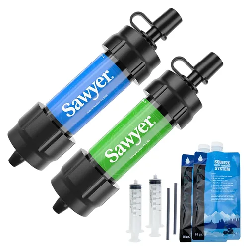 Vista 24 de Sawyer Products SP350 Sistema de filtración de agua Mini, solo filtro y émbolo de limpieza, individual, morado