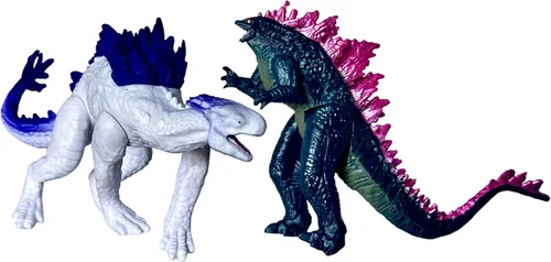 Vista 5 de TwCare Juego de 10 juguetes Godzilla x Kong: El Nuevo Imperio, figuras de acción de dinosaurios y dragones, Evolved Basic Exquisite Battle Roar