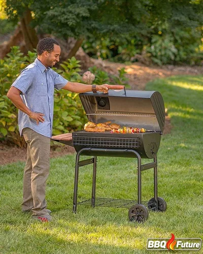 Vista 6 de MixRBBQ Cenicero de 20 pulgadas con 2 colgadores de rejilla de fuego para Chargriller 5050, 5072, 5650, 2123 2223 2823 2823 parrillas de carbón