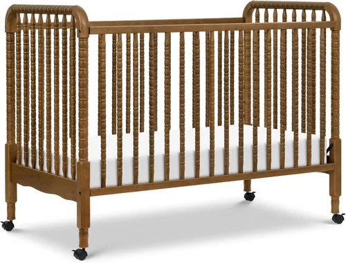 Vista 13 de Cuna convertible Davinci Jenny Lind 3 en 1 en Rosado Claro, con ruedas removibles, Greenguard Gold Rosa rubor