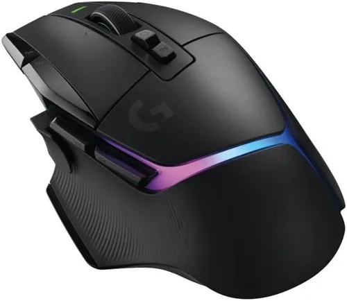 Vista 2 de Logitech G Mouse inalámbrico 502 X Plus para juegos (negro) con sistema de carga inalámbrico PowerPlay y concentrador USB 3.0 de 4 puertos