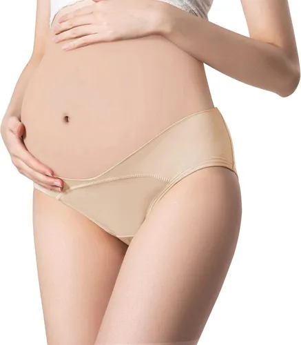 Vista 2 de Ropa interior de maternidad Under Bump para mujer, de algodón, para embarazo, paquete múltiple