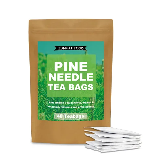 Vista 2 de Bolsas de té de aguja de pino, 40 bolsitas de té, té de hierbas de agujas de pino
