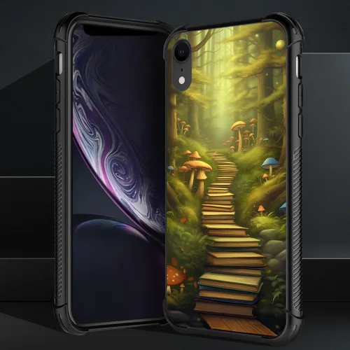 Vista 193 de Funda compatible con iPhone XR, diseño de elefantes africanos para niñas, diseño de patrón a prueba de golpes, antiarañazos, carcasa trasera