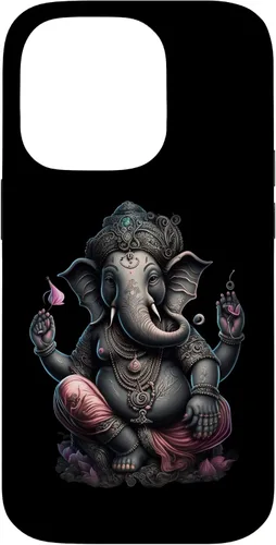 Vista 17 de iPhone 16 Dios hindú Ganesha Lotus Pose Yoga y Meditación Caso