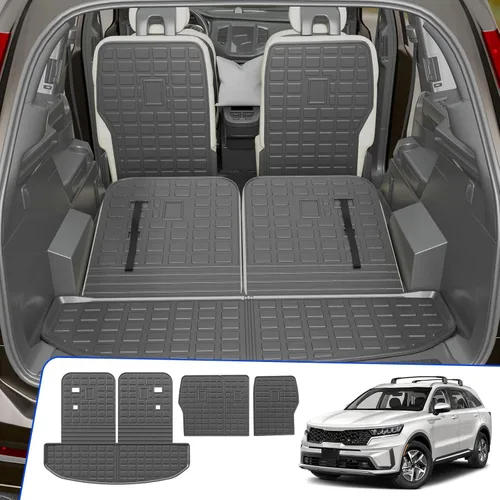 Vista 15 de Rongtaod Alfombrilla para maletero y respaldo para Jeep Grand Cherokee L