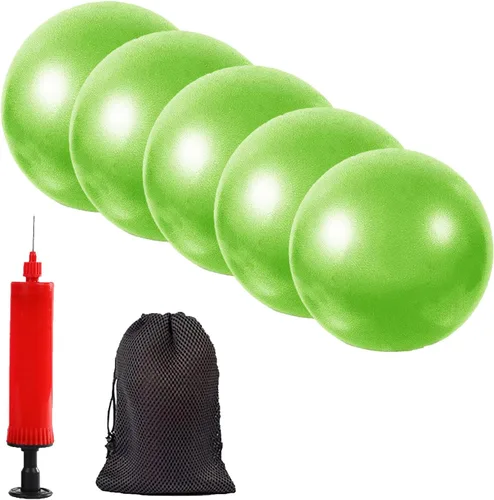 Vista 22 de Mini pelota de yoga de ejercicio de pilates, pelota de yoga inflable pequeña de 6 pulgadas, equipo de entrenamiento básico y terapia física