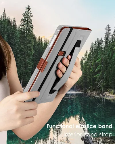 Vista 6 de DTTO para iPad de 9.7 pulgadas 5ª/6ª generación 2018/2017, funda con soporte para Apple Pencil, funda de cuero premium tipo folio con soporte