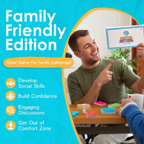 Vista 5 de ASKMEANYTHING Ask Me Anything Family Edition - Divertido juego de cartas de unión familiar