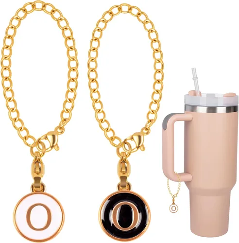 Vista 14 de 2 Dijes de Letra I, Accesorios para Taza Stanley Simple Modern, Placa de Identificación de Nombre, Letra Inicial para Mango, Dije Personalizado