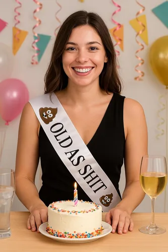 Vista 6 de Old AS SHlT - Banda de cumpleaños y jubilación para hombres y mujeres y pasador de seguridad grande. Fiesta de trabajo y eventos para jubilados