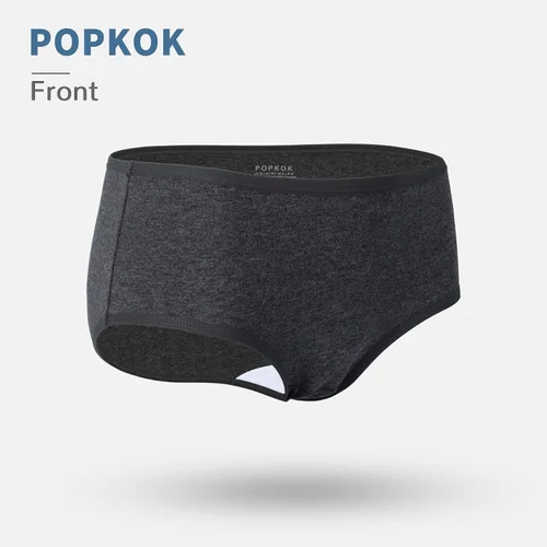 Vista 2 de POPKOK Bragas de algodón para niñas adolescentes, paquete de 6