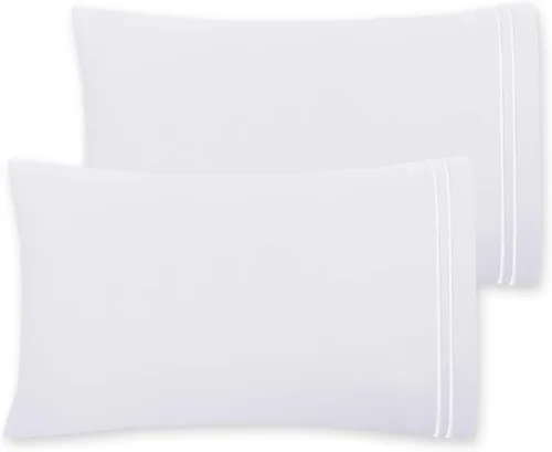 Vista 14 de Mejoroom Hotel Luxury Queen - Fundas de almohada de microfibra de 20 x 30 pulgadas, juego de 2 fundas de almohada suaves, acogedoras y transpirables