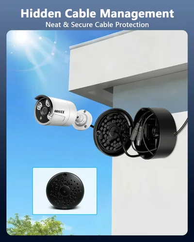Vista 4 de Caja de conexiones para cámara de seguridad, soporte para cámara de Negro 4 paquetes