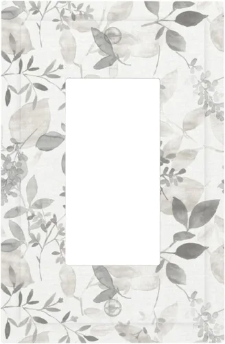 Vista 53 de Placa de Pared en Blanco de 1-Gang Sin Dispositivo Beige Lindo Vintage Boho de los 70s Hongo Fungus Planta Floral Botánica Libélula Interruptor