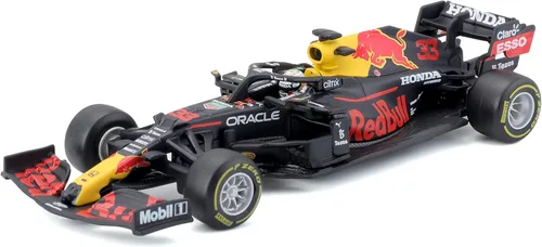 Vista 3 de Bburago RedBull Racing RB16B Verstappen #33 Fórmula 1 2021 Colección de coches escala 1:43