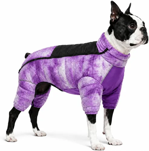Vista 28 de Suéter para Perro ArmyGreen, Resistente al Viento, Reflectante - Chaqueta de Invierno Dirigible para S, M, L - Cremallera, Tallas Ajustables Verde