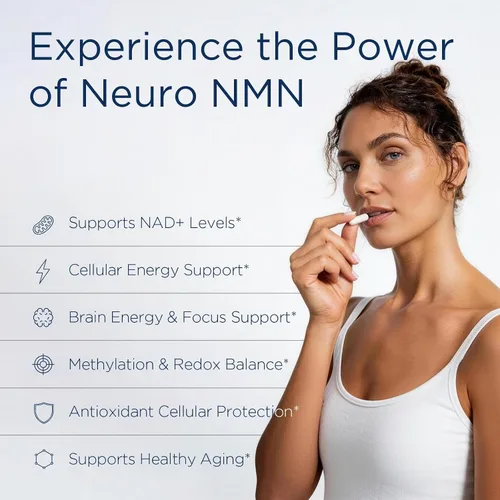 Vista 2 de Selerb Suplemento NMN NMN neuroliposomal con resveratrol, TMG, Quercetina, CoQ10, Rhodiola, NAC, Astaxantina y Magnesio NAD+ Precursor apoya