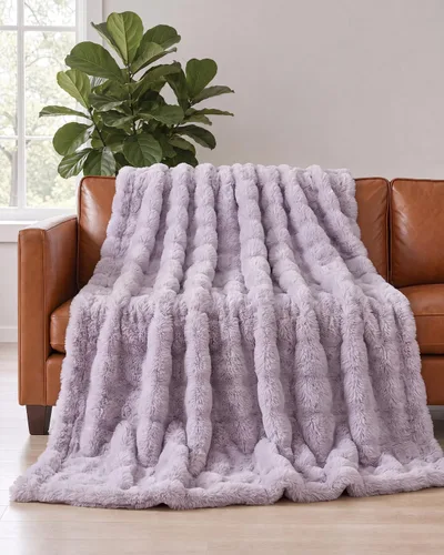 Vista 33 de Manta de piel sintética, manta de burbujas para niños, 43 x 55 pulgadas 01-Blanco