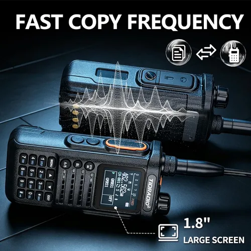 Vista 6 de TIDRADIO TD-H8 Radio de mano para jamón, Walkie Talkies Radio bidireccional
