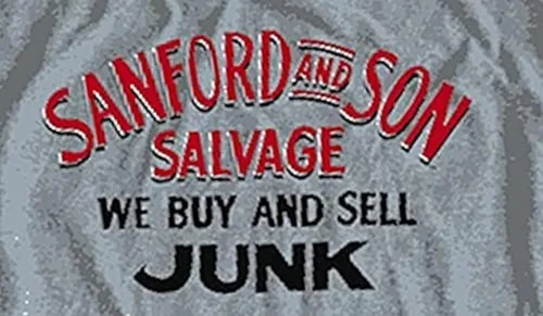 Vista 2 de Sanford and Son "Compra y venta de la camiseta de chatarra gris